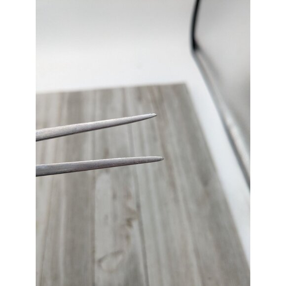 Vintage Flint Arrowhead Stainless Meat Utility Turning Fork 9 1/2" Wheat Handle - Picture 8 of 8